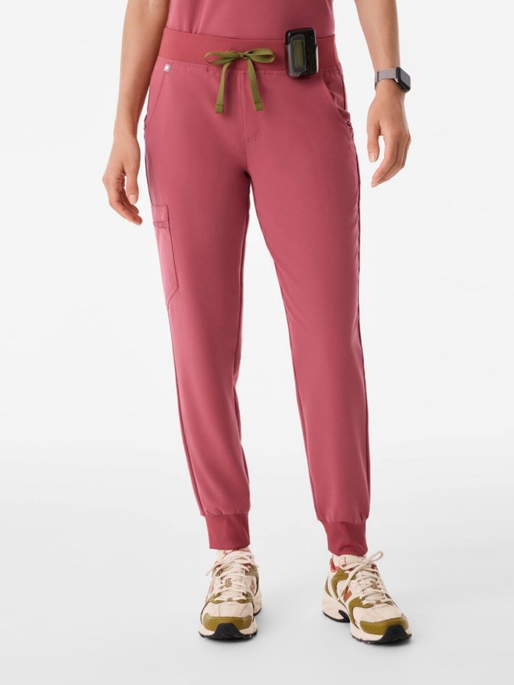Figs Zamora™ high-rise jogger scrub pants berry spice women's size M